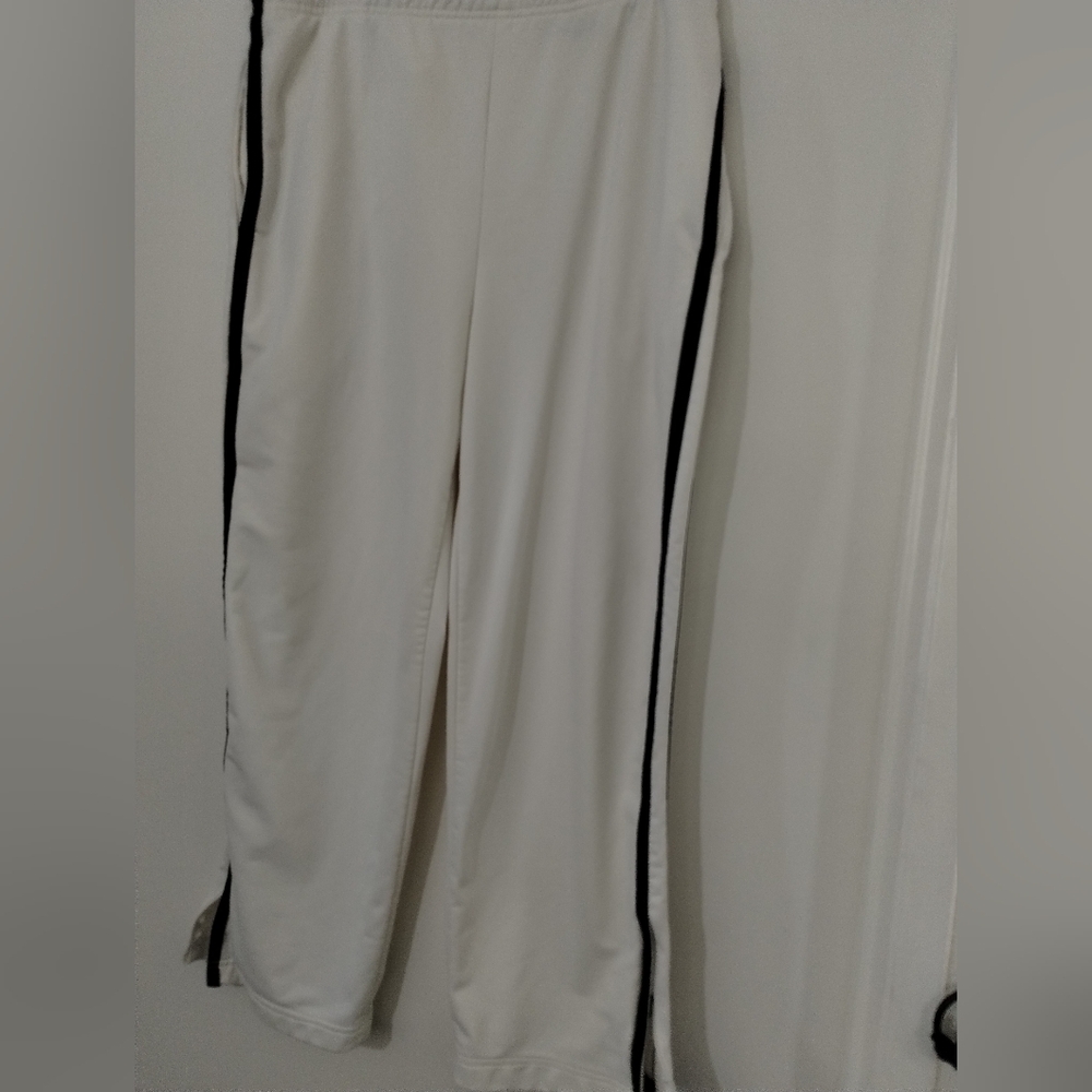 Emerge Ivory Joggers with Dark Stripes